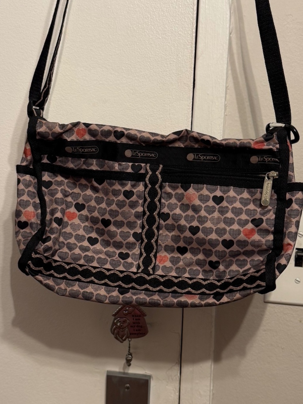 Le Sport Sac Heart Pattern Bag